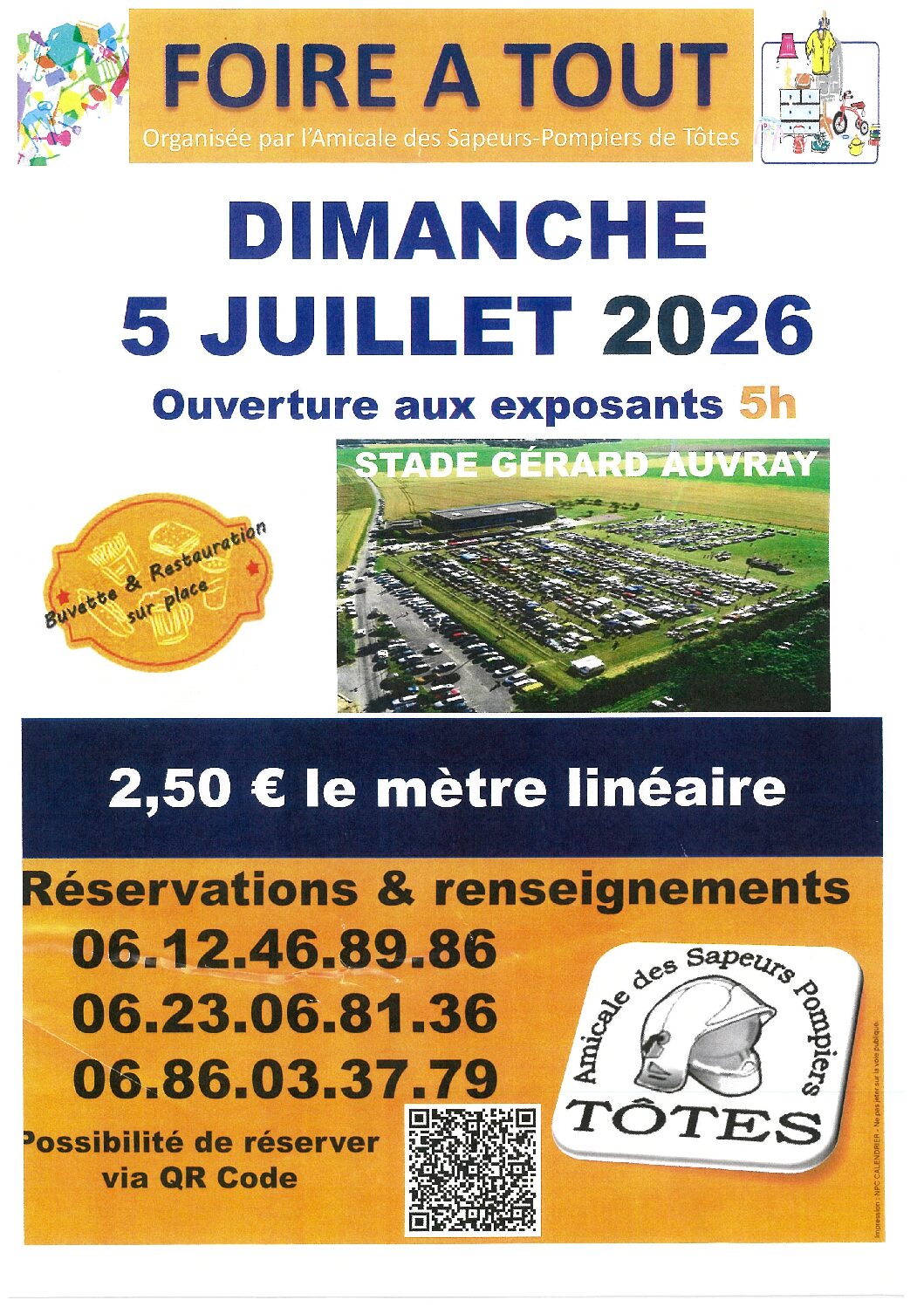 FOIRE A TOUT (Organisée par l’Amicale des sapeurs-pompiers de Tôtes)